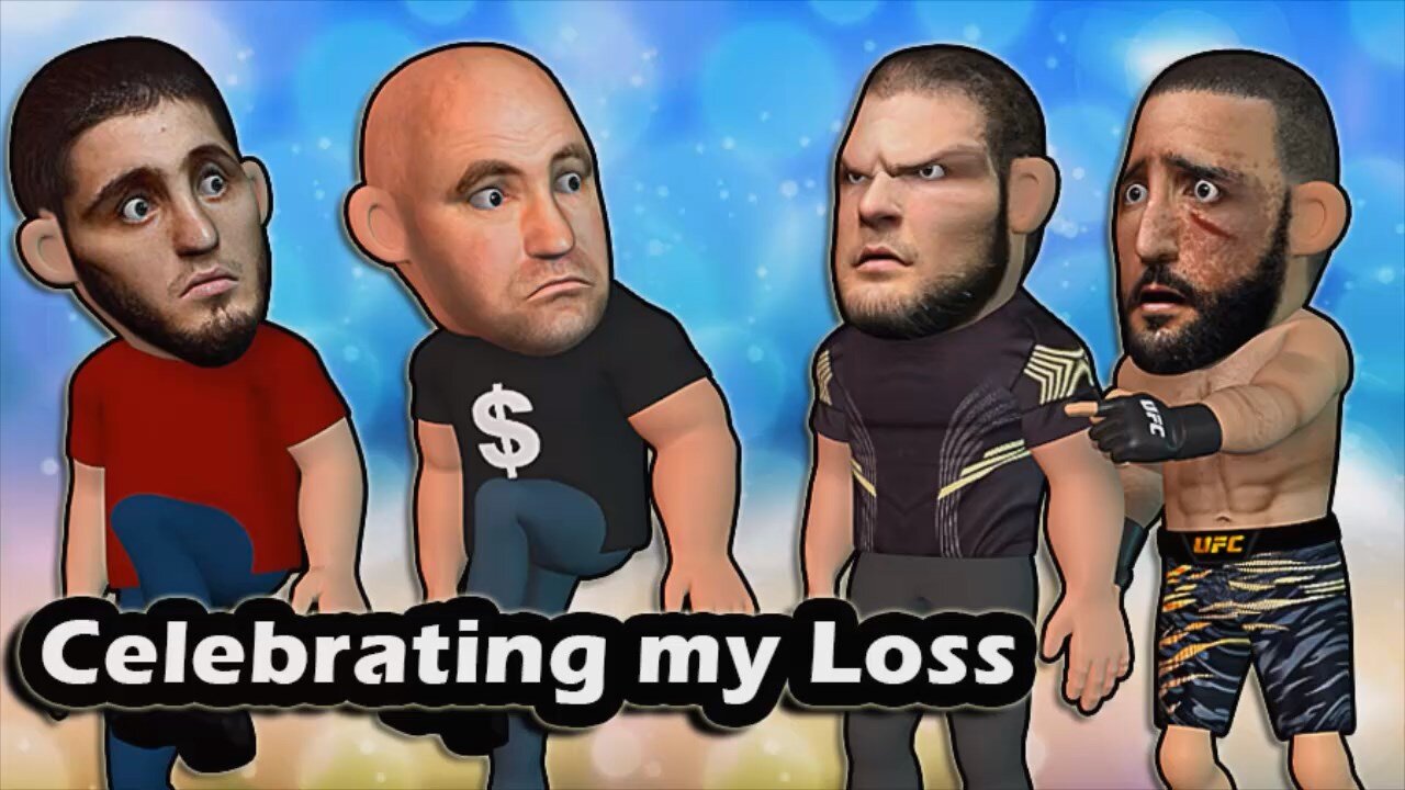 Makhachev & Dana celebrating Belal's Loss