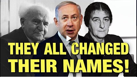 Why All Israeli Prime Ministers Have FAKE Names