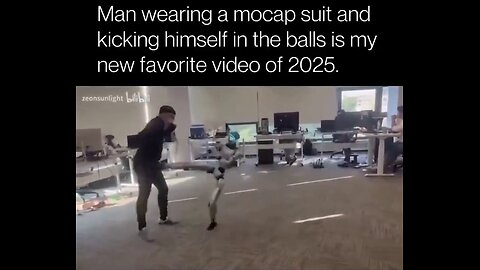 The first person in the world to kick his own balls… That’s history right here!