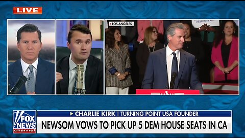 Charlie Kirk: CA Redistricting Is All About Newsom's Failed Podcast Strategy