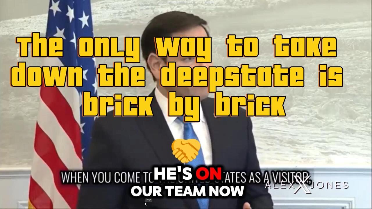 The Only Way to take down the deep state is brick by brick.