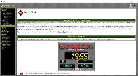 "Poker Night" mode, helps organize home poker games by tracking blind levels and time.