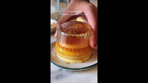 eggless caramel pudding 🍮