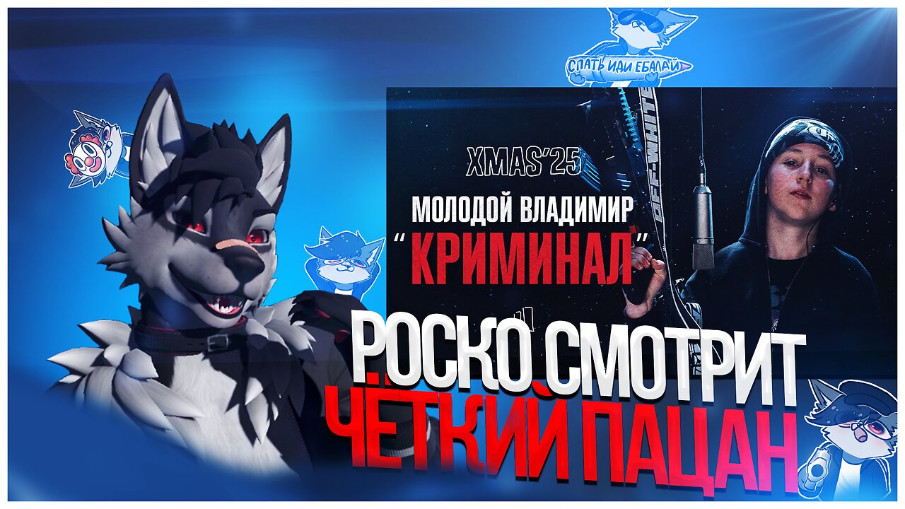 🐺 Роско смотрит TOASTER - МОЛОДОЙ ВЛАДИМИР – КРИМИНАЛ / ХОЧУ ВЫСТРЕЛ | LIVE XMAS’25