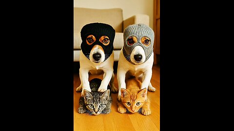 Dog Mafia Caught Red-Pawed with Two Cats