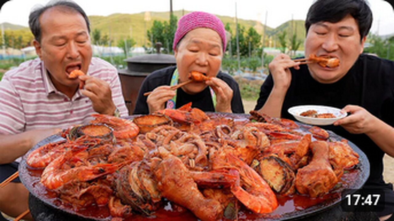 집밥 먹방 _ 돼지갈비찜 얼갈이배추 겉절이 된장국 Braised Pork Ribs