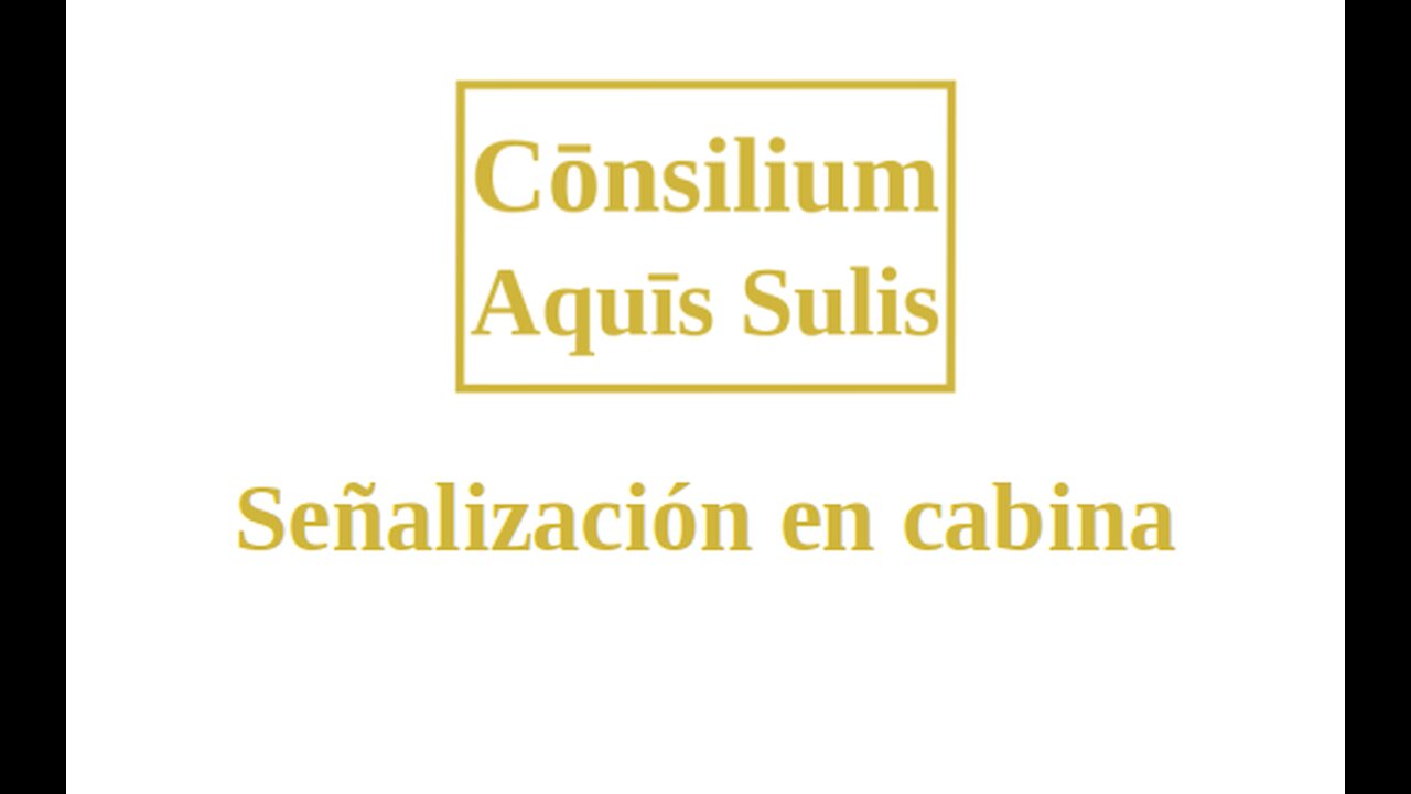 Señalización en cabina (Español)