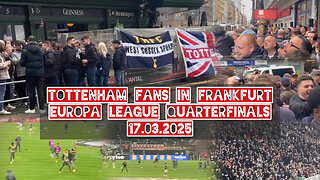 Tottenham fans in Frankfurt. Europa League quarterfinals 17.03.2025