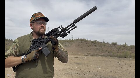 Suppressed Mini Saw Machine Gun Slow Mo