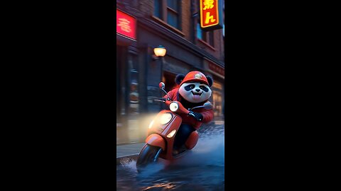 Ai orange Cat stealing Pizza from Panda 🐼 😺 🍕 #shorts #viralshorts #aicat ##catcartoon