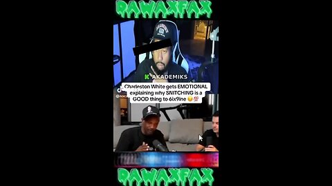 #CharlestonWhite ALMOST DROPS A TEAR explaining to #6ix9ine why snitching is a good thing #dawaxfax