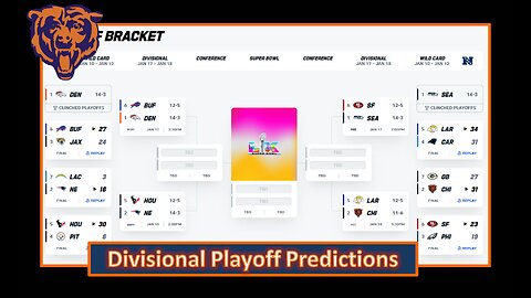 Divisional Round Playoff Weekend Projections l Da Bears With Dark