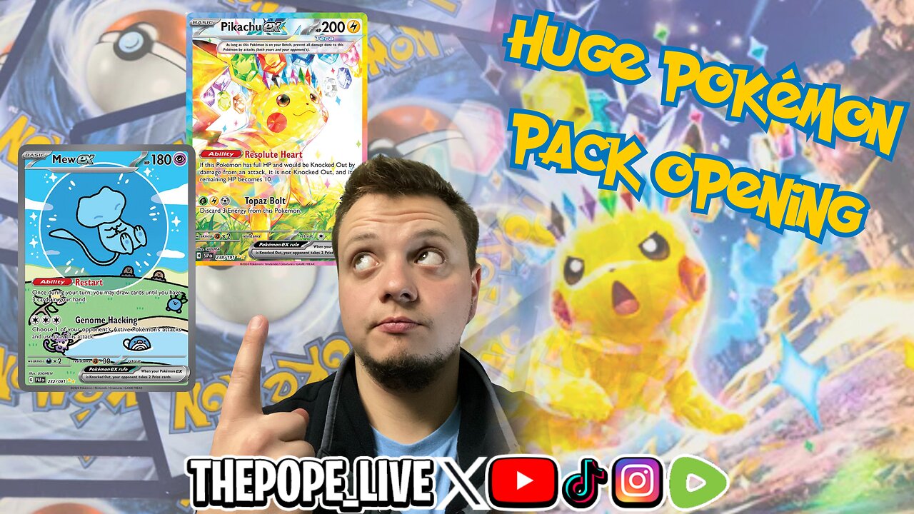 HUGE Pokemon Pack Opening! Can we Find the RARE Pikachu and Mew?!