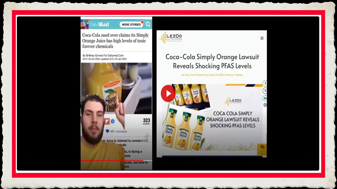 Coca Cola Simply orange getting sued for high levels of forever chemicals in products. They are pois