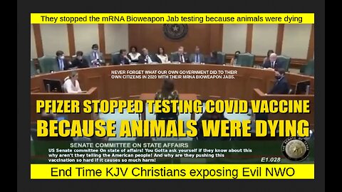 They stopped the mRNA Bioweapon Jab testing because animals were dying