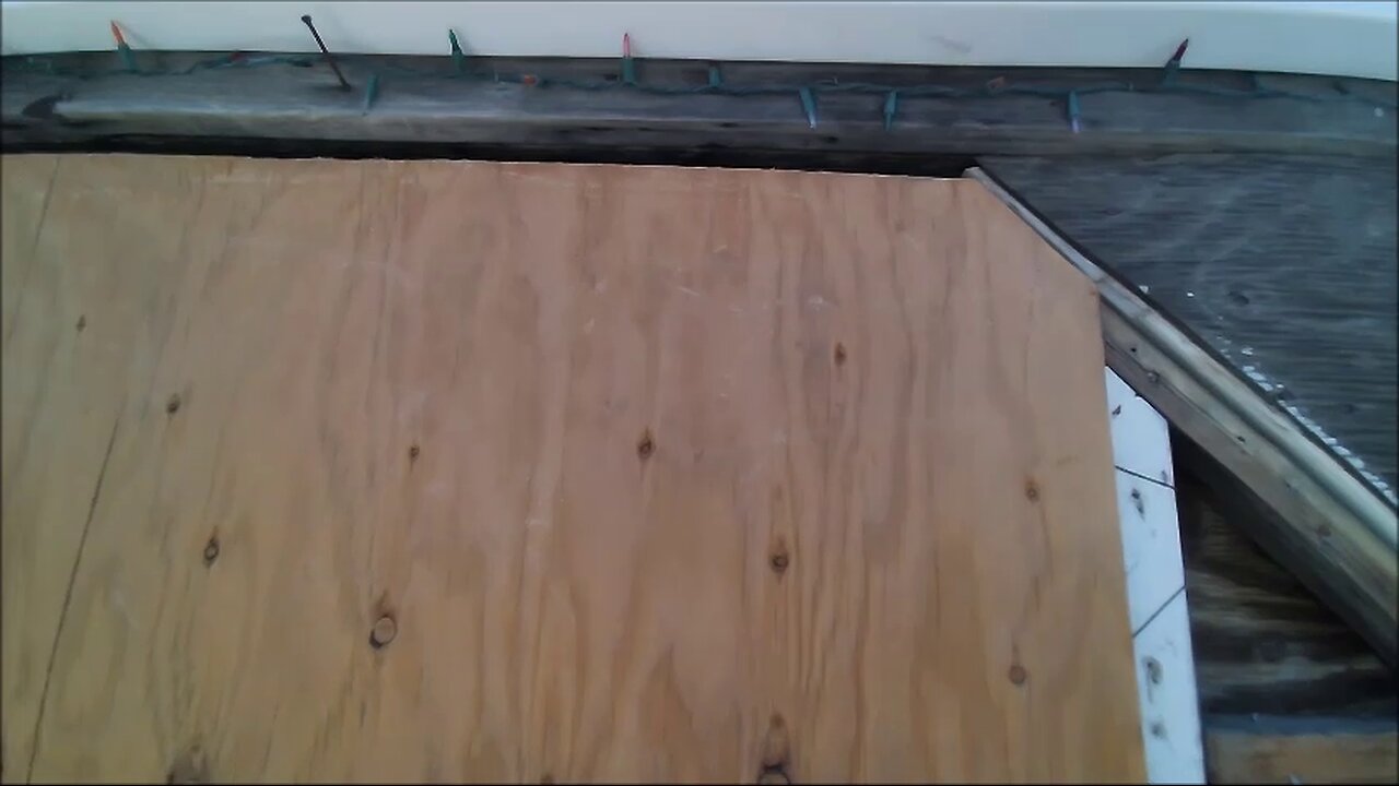 Plywood on the door