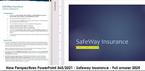 New Perspectives PowerPoint 365/2021 | Module 1: End of Module Project 1 SafeWay Insurance (2025)