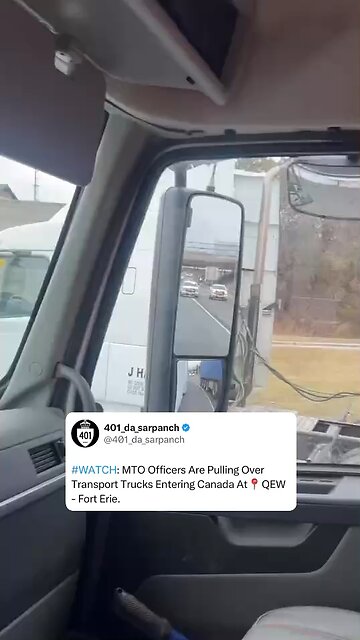 Truck Inspection At Canadian Border