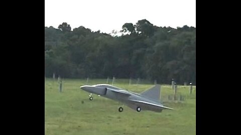 3D printed RC SAAB Viggen Slow flight and Landing