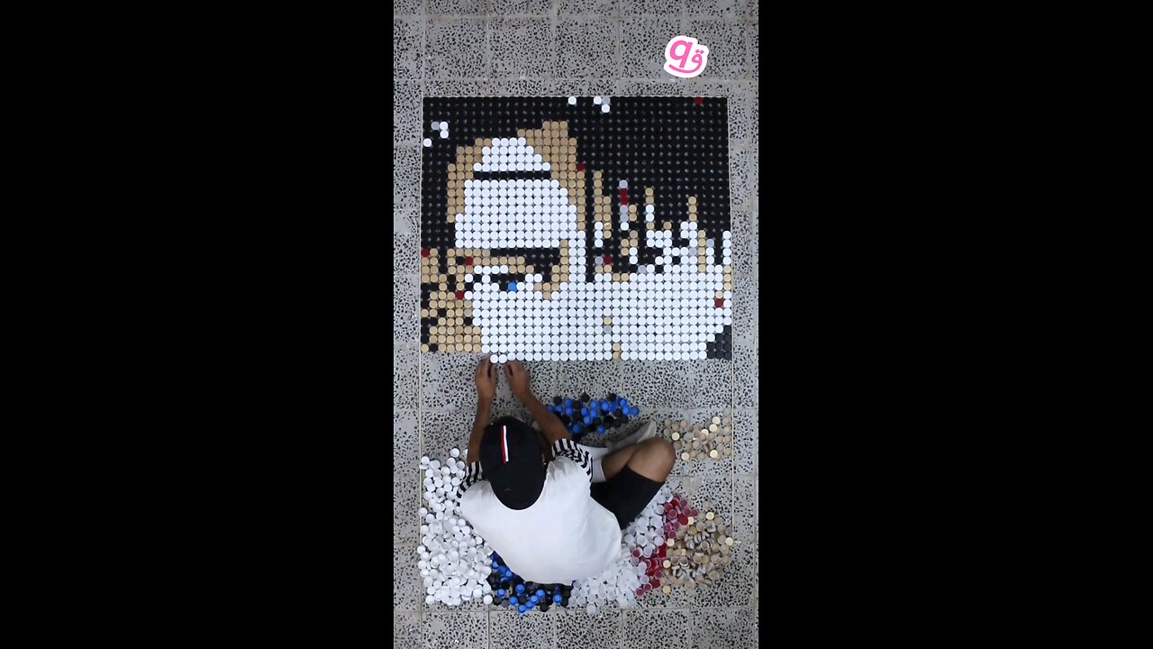 #leviackerman from Attack on Titan using 1,872 bottle caps! 💥⚔️