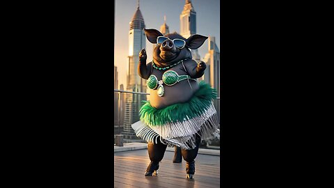 Funny pig, it's so rhythmic!