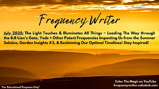 July 2025: The Light Touches & Illuminates All Things ~ Leading The Way Through The 8:8 Lion's Gate!