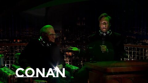 Larry King broadcasts From The Rafters On Conan | Conan On NBC