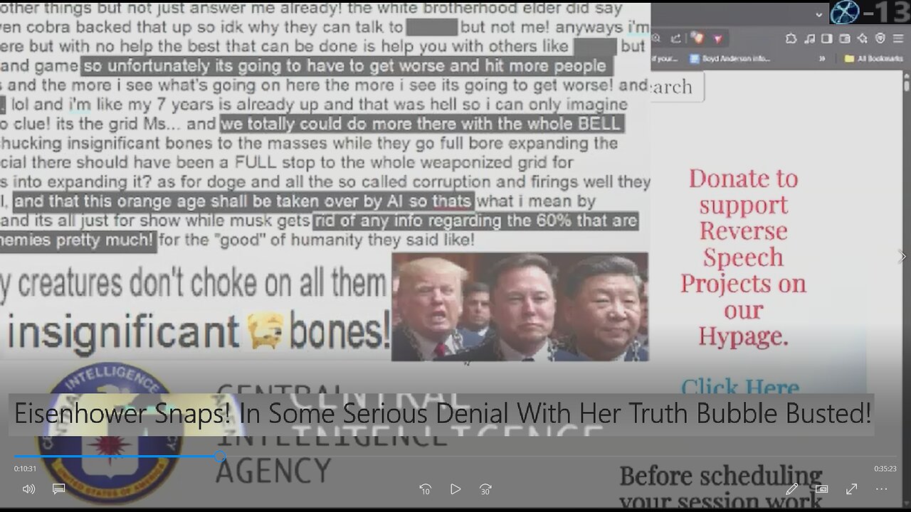 Eisenhower Snaps! In Some Serious Denial With Her Truth Bubble Busted!