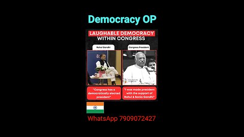 Congress me hi democracy hai. #congress #bjp #india #rahulgandhi #politics #narendramodi