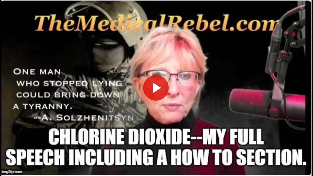 Dr. 'Lee Merritt': 'Chlorine Dioxide'--My Full Speech