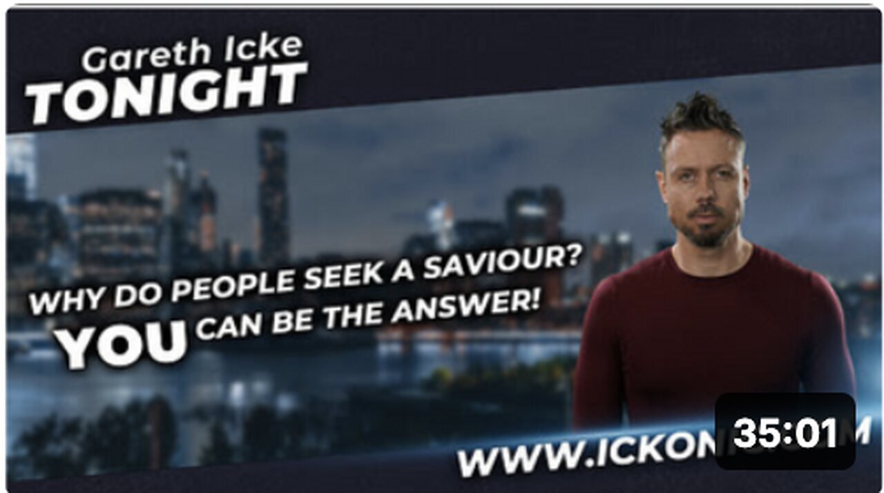 "Dr. Bryan Ardis Discusses Why People Seek a Saviour with Gareth Icke Tonight"