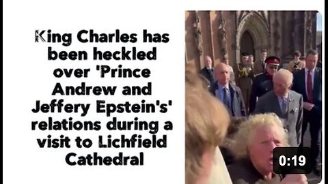 King Charles has been heckled over 'Prince Andrew and Jeffery Epstein's' relations during a visit to Lichfield Cathedral
