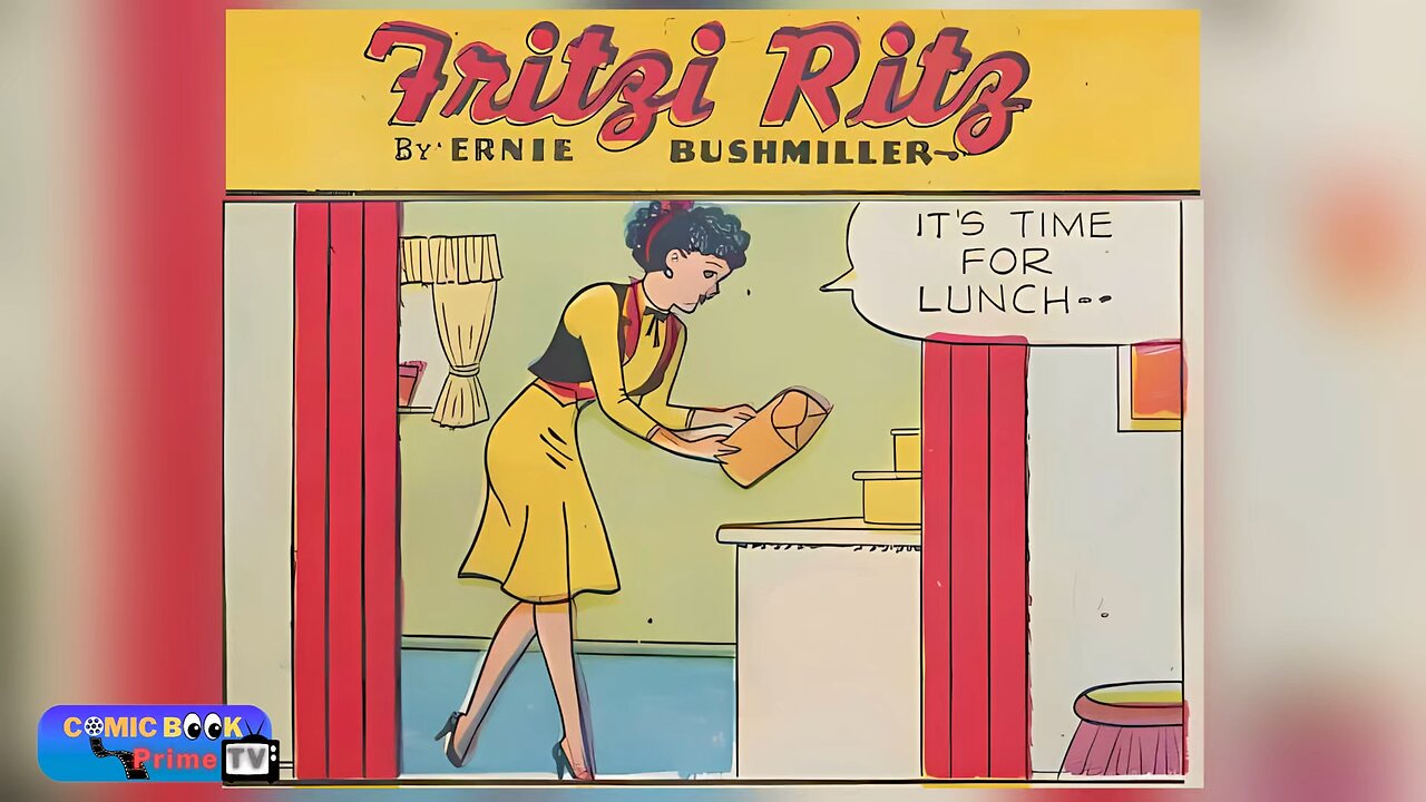 Who ate my lunch? Fritzi Ritz By Ernie Bushmiller classic comic strip #shortvideo #comics #funny