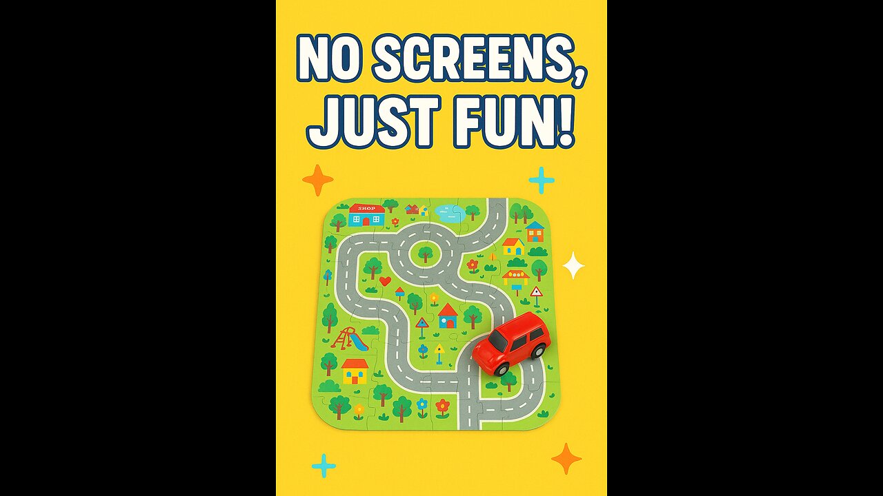 Screen Free Colorful Puzzle Car Track Toys