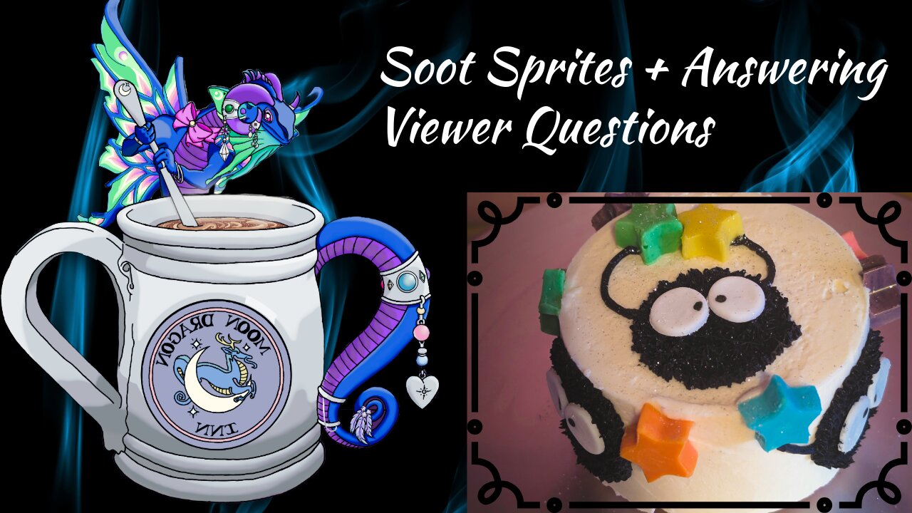 Decorate a Soot Sprite cake While I Answer Viewer Questions