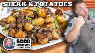 Steak and Potatoes on the Blackstone Griddle