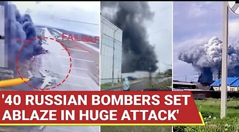 WORLD WAR 3 - 40 Russian Military Planes BLOWN UP In Unprecedented Ukraine Drone Attack