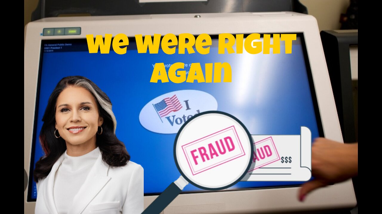 TULSI GABBARD DROP BOMBSHELL. WE WERE RIGHT AGAIN.