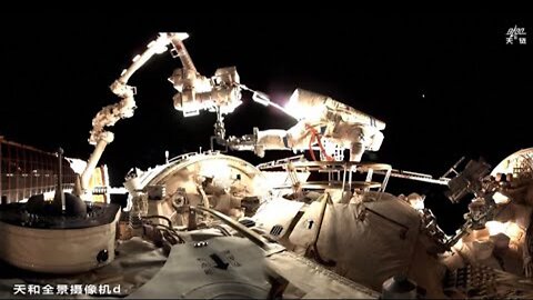 Chinese astronauts conduct spacewalk to add space debris protection on Tiangong space station