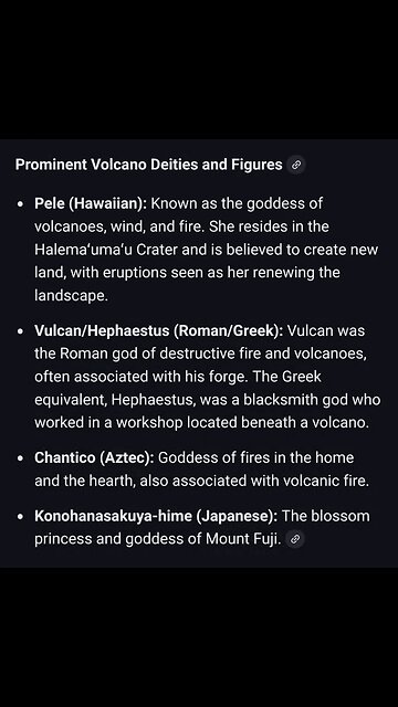 Don't know why they don't include Yahweh as a volcano deity