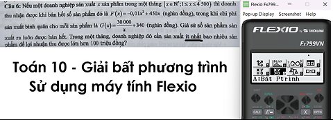 Thủ thuật Flexio: Nếu một doanh nghiệp sản xuất x sản phẩm trong một tháng thì doanh thu nhận được