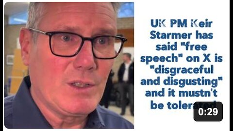UK PM Keir Starmer has said "free speech" on 𝕏 is "disgraceful and disgusting" and it mustn’t be tolerated