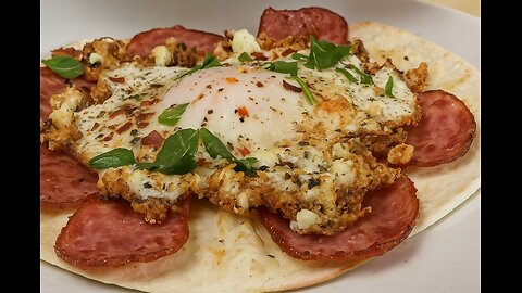 🍳🌯 Fast & Easy Feta Fried Egg Wrap 🌯🍳