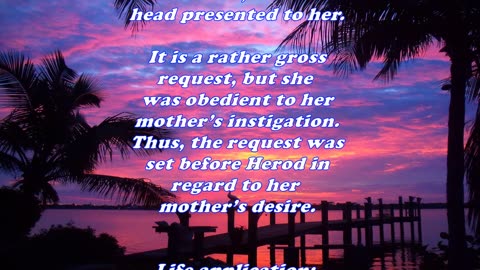 Matthew 14:8 - Daily Bible Verse Commentary