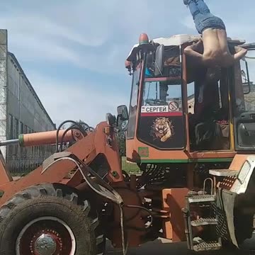A wheel was stolen from a loader while the driver was asleep
