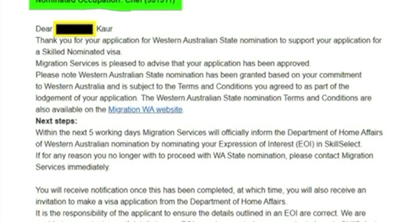 Skilled Nominated Visa 190 Approved for a Chef in WA | Success Story | AUM Global Migration