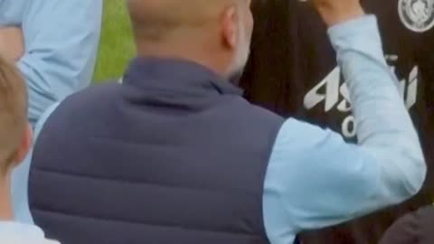 Nathan Ake barges down Erling Haaland with rough tackle Guardiola's reaction is hilarious