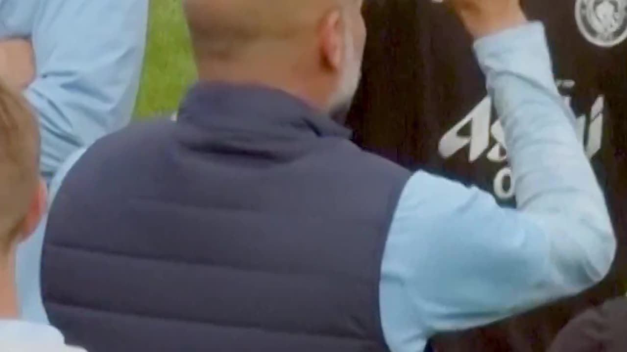 Nathan Ake barges down Erling Haaland with rough tackle Guardiola's reaction is hilarious