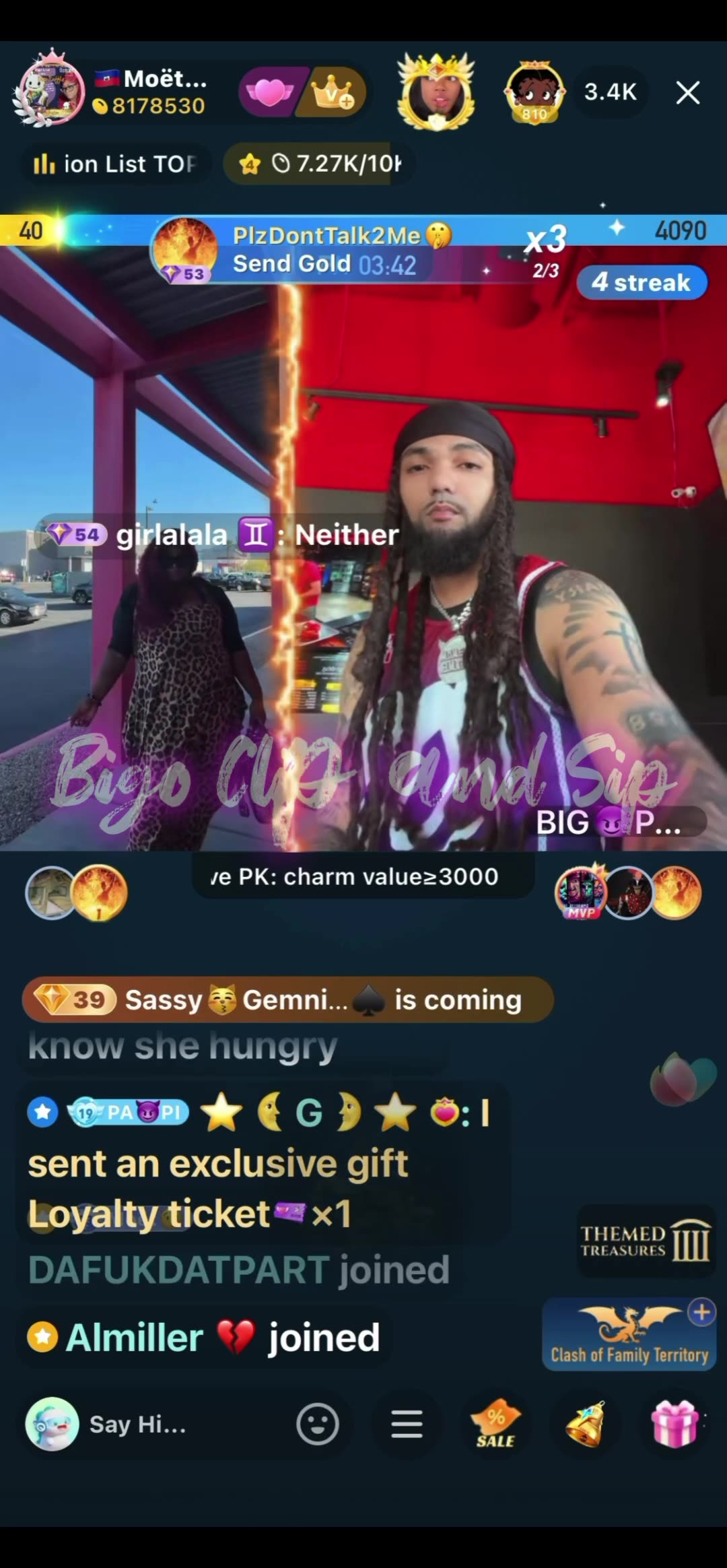 Moet embarrassed Papi didnt pay for her food n goes outside 10/27/25 #bigoclipandsip