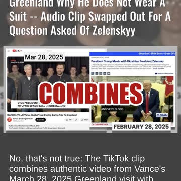 Fact Check: JD Vance Was NOT Asked At Pituffik Space Base In Greenland Why He Does Not Wear A Suit